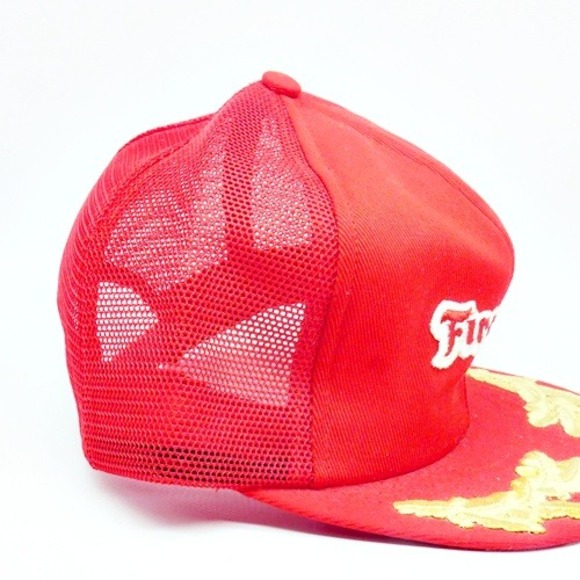 Vintage Red Firestone Snapback Hat Embroidered Bridgestone NEW Made In USA - Picture 4 of 7